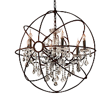 Подвесная люстра Delight Collection Foucault'S Orb 5014-D6 rusty