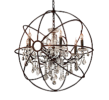 Подвесная люстра Delight Collection Foucault'S Orb 5014-D6 rusty
