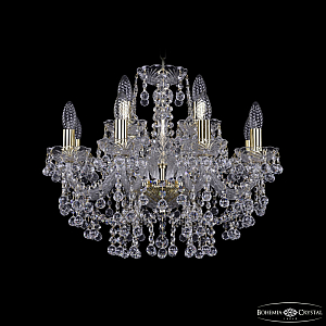 Подвесная люстра Bohemia Ivele Crystal 1409/8+4/195 G