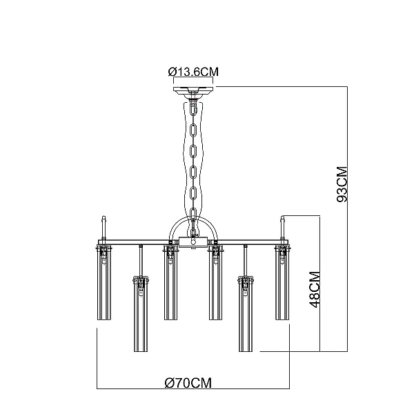 Подвесная люстра Arte Lamp Borgia A4088LM-12AB