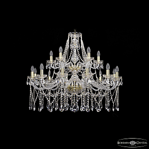 Подвесная люстра Bohemia Ivele Crystal 1413/12+6/360/2d G
