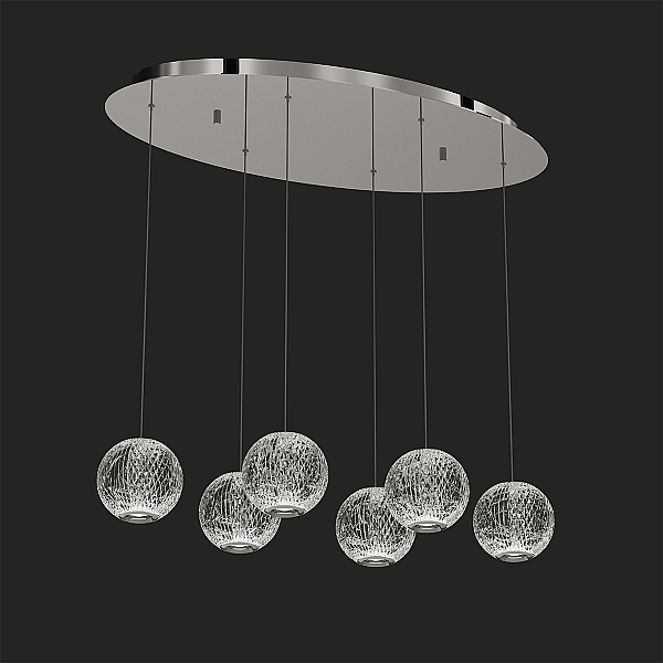 Подвесная люстра DeLight Collection Elliot Diamante MD20001012-6A chrome