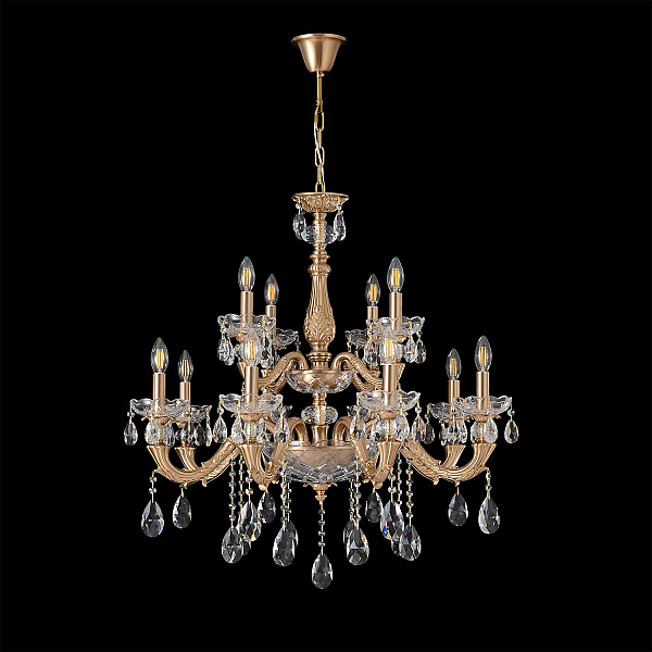 Подвесная люстра Crystal Lux ELIZABETH SP8+4 BRASS