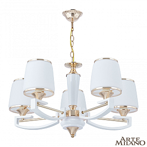 Подвесная люстра Arte Milano Florentia-2457 302457/5 Wh/Gd
