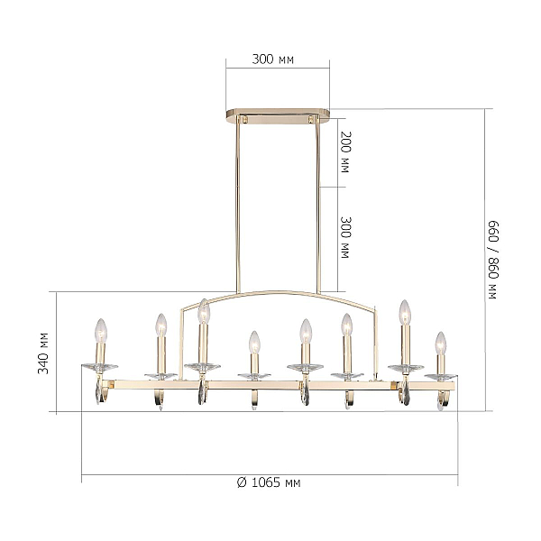 Подвесная люстра ST Luce Элеганс SL1405.223.08