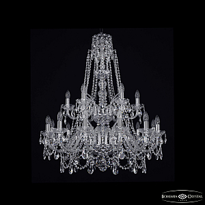 Подвесная люстра Bohemia Ivele Crystal 1411/12+6/300/XL-99/2d Ni
