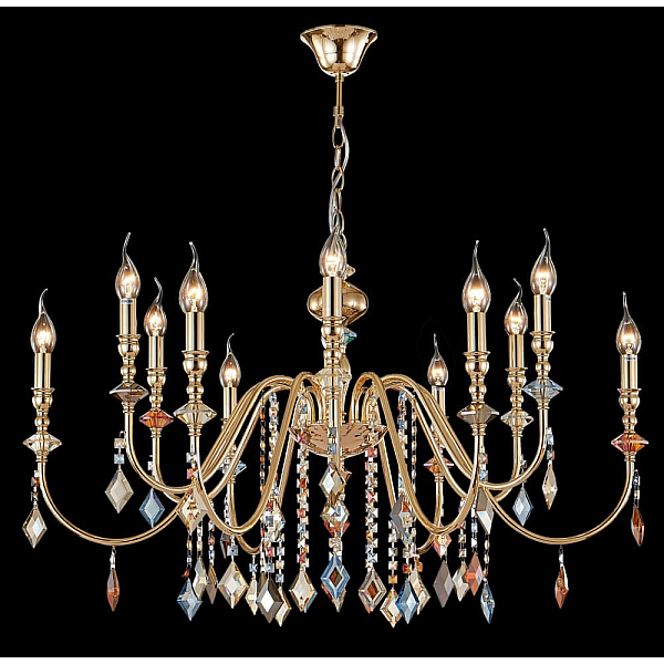 Подвесная люстра Crystal Lux MERCEDES SP6+6 GOLD/COLOR