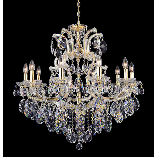 Подвесная люстра Crystal Lux Isabel SP11 Gold/Transparent