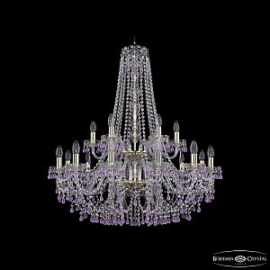 Подвесная люстра Bohemia Ivele Crystal 1410/12+6/300/h-95/2d G V7010