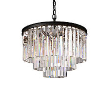 Подвесная люстра Delight Collection 1920s Odeon KR0387P-6 black/clear