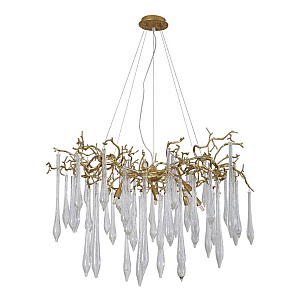 Подвесная люстра Crystal Lux Reina REINA SP8 D1000 GOLD PEARL