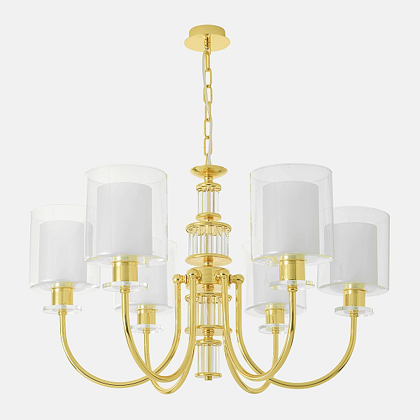 Подвесная люстра Crystal Lux ELENA SP6 GOLD