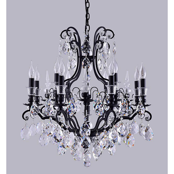 Подвесная люстра Crystal Lux Magnifico SP13 Black/Transparent