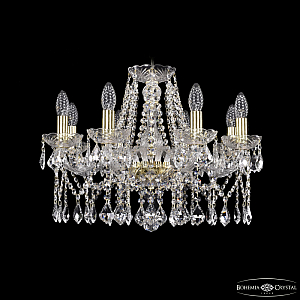 Подвесная люстра Bohemia Ivele Crystal 1413/8/200 G Leafs