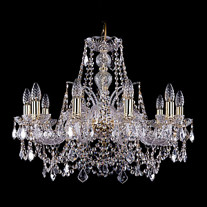 Подвесная люстра Bohemia Ivele Crystal 1411/10/240 G Leafs
