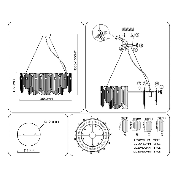 Подвесной светильник Ambrella light High light LH31203