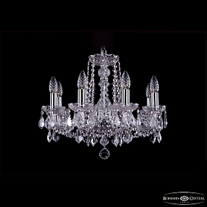 Подвесная люстра Bohemia Ivele Crystal 1402/8/160 Ni Leafs