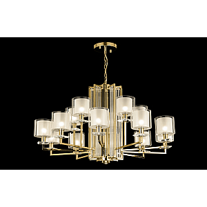 Подвесная люстра Crystal Lux Nicolas NICOLAS SP-PL10+5 GOLD/WHITE