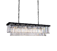 Подвесная люстра Delight Collection 1920s Odeon KR0387P-10C/P black/clear