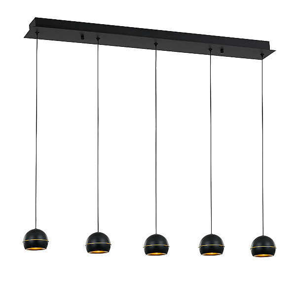 Подвесная люстра DeLight Collection MD21001034-5B black/gold