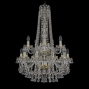 Подвесная люстра Bohemia Ivele Crystal 1409/10+5/195/h-83/2d G