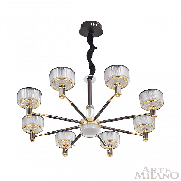 Подвесная люстра Arte Milano Neapolis 276210/8 BK/GD
