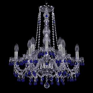 Подвесная люстра Bohemia Ivele Crystal 1410/6+3/195/h-63 Ni V3001