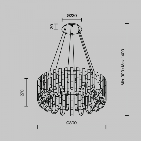 Подвесная люстра Modelux ML.6621.19 BS Подвесная люстра Modelux ML.6621.19 BS