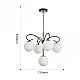 Подвесная люстра Arte Milano Neapol73808 273808/4+1 BK/GD