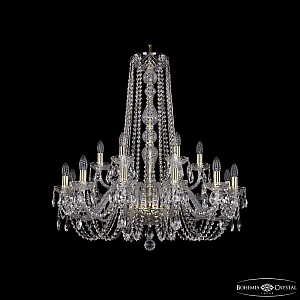 Подвесная люстра Bohemia Ivele Crystal 1402/12+6/300/h-90 G