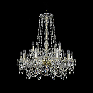 Подвесная люстра Bohemia Ivele Crystal 1411/10+5/240/h-84 G