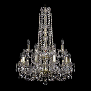 Подвесная люстра Bohemia Ivele Crystal 1402/10+5/195/h-80/2d G