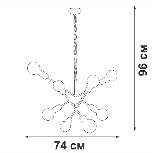 Подвесная люстра Vitaluce V4750-1/8