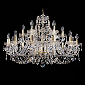 Подвесная люстра Bohemia Ivele Crystal 1402/12+6/300 G