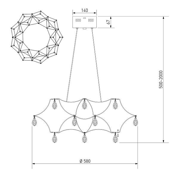 Подвесная люстра Bogate's Sonet 90401 LED a072115