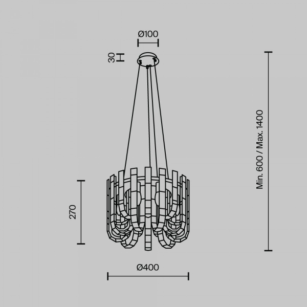 Подвесная люстра Modelux ML.6621.9 BS Подвесная люстра Modelux ML.6621.9 BS