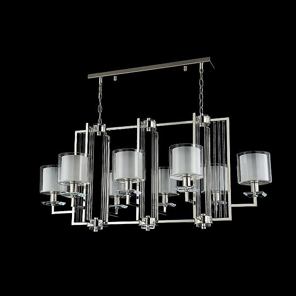 Подвесная люстра Crystal Lux Nicolas SP8 L1000 Nickel/White