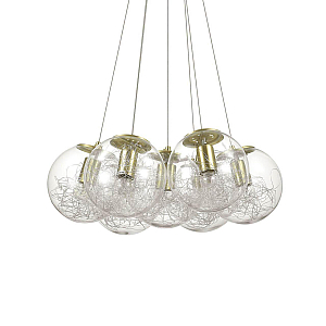 Подвесная люстра Ideal Lux Mapa Sat SP7 Ottone 176000