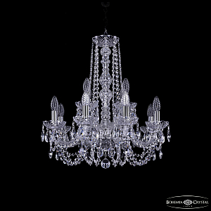 Подвесная люстра Bohemia Ivele Crystal 1402/8+4/195/h-60 Ni