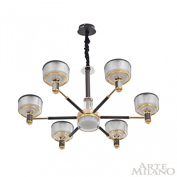 Подвесная люстра Arte Milano Neapolis 276210/6 BK/GD