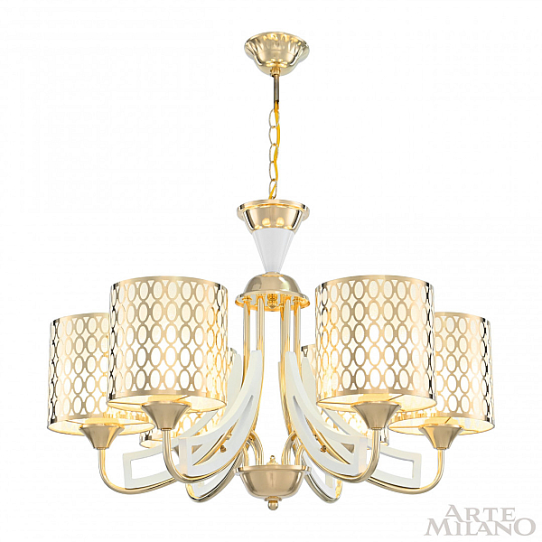 Подвесная люстра Arte Milano Florentia-3387 303387/6 Wh/Gd