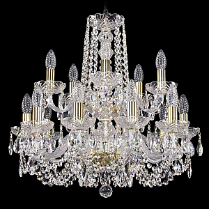 Подвесная люстра Bohemia Ivele Crystal 1402/10+5/195/2d G