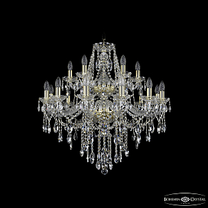 Подвесная люстра Bohemia Ivele Crystal 1415/12+6/300/2d G