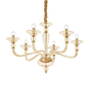 Подвесная люстра Ideal Lux Danieli SP6 Ambra 159942