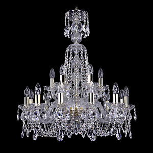 Подвесная люстра Bohemia Ivele Crystal 1402/12+6/240/XL-77 G