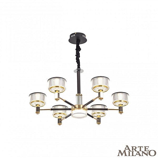 Подвесная люстра Arte Milano Neapolis 276210/6 BK/GD