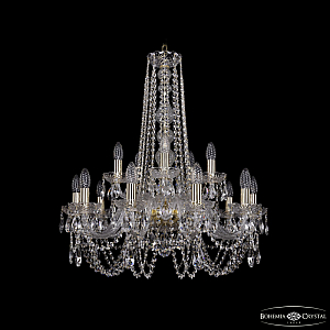Подвесная люстра Bohemia Ivele Crystal 1402/10+5/240/h-75 G