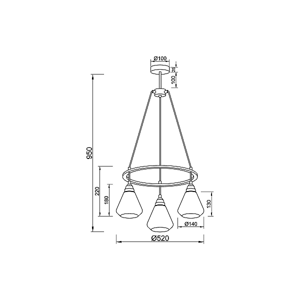 Подвесная люстра Vele Luce Norina VL5842P03