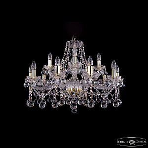 Подвесная люстра Bohemia Ivele Crystal 1413/10+5/300 G Balls
