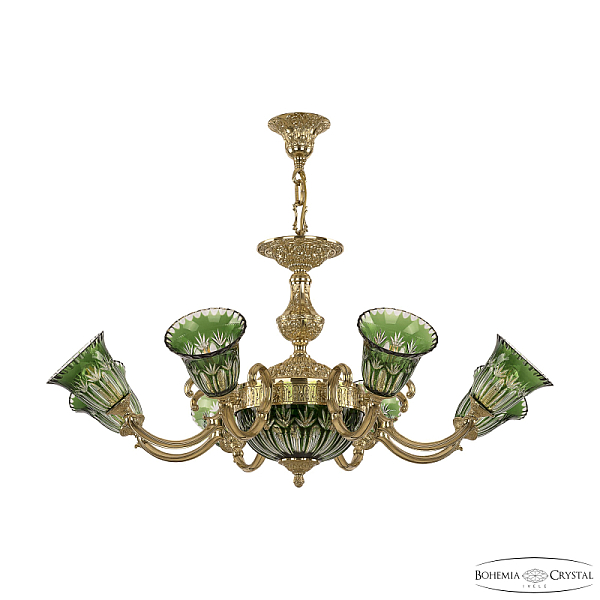 Подвесная люстра Bohemia Ivele Crystal Verona 72213P/8/210 G P2 U Clear-Green/H-1I